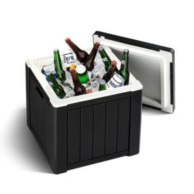 10 Gallon Cooler Side Table, Portable Ice Chest with Built-in Handle, Multifunctional Ice Cooler Outdoor Cocktail Side Table for Camping, Picnic 10 Gallon Cooler Side Table, Portable Ice Chest with Built-in Handle, Multifunctional Ice Cooler Outdoor Cocktail Side Table for Camping, Picnic